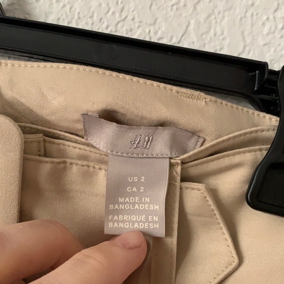 Basic beige tan midi skirt a-line - Picture 4 of 4